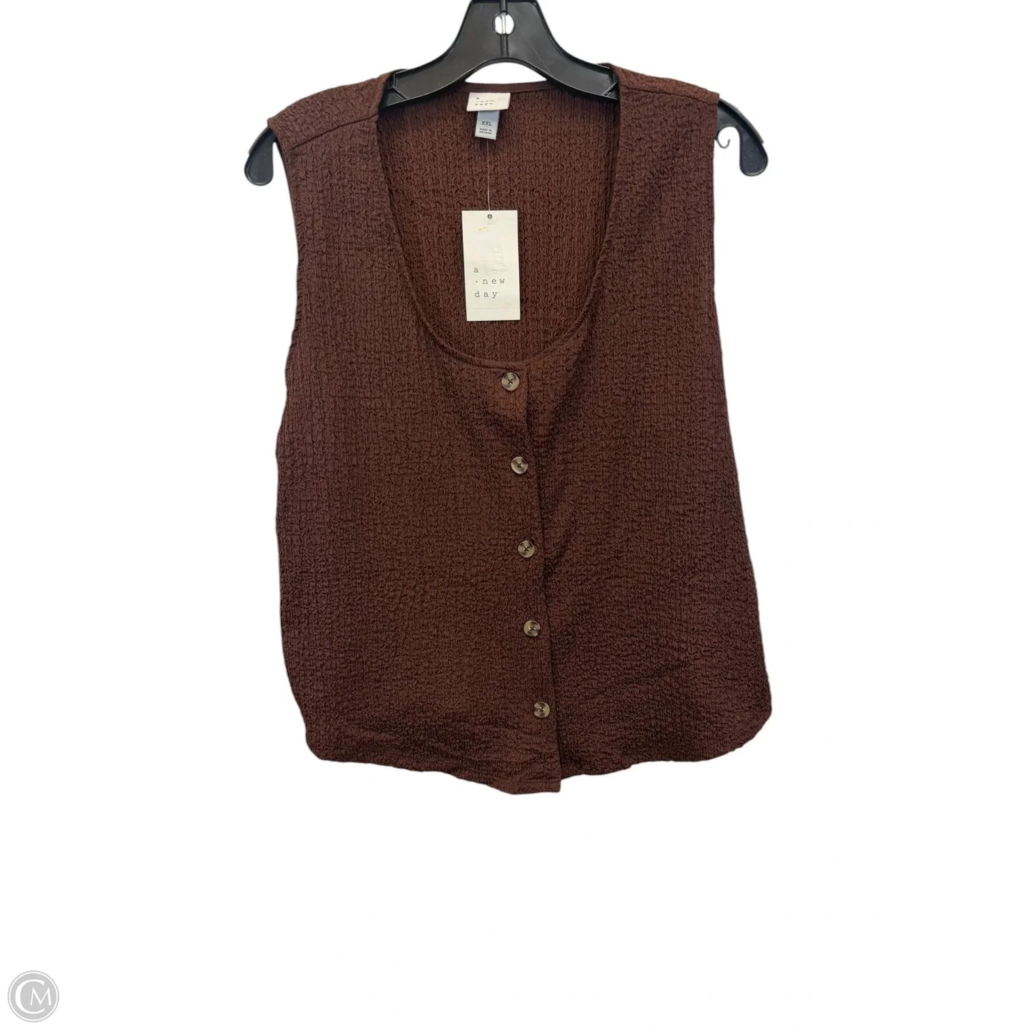 Top Sleeveless By A New Day In Brown, Size: Xxl