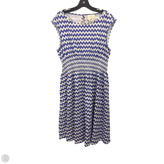Dress Luxury Designer By Kate Spade In Purple & White, Size: L