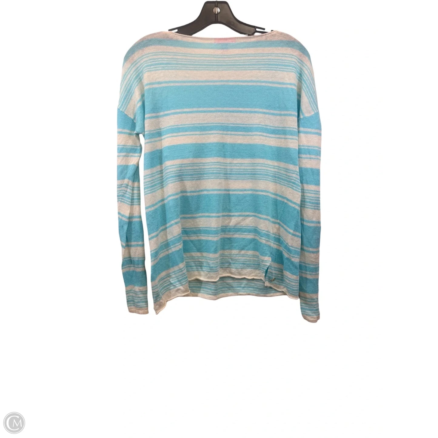 Sweater Designer By Lilly Pulitzer In Blue & Cream, Size: M