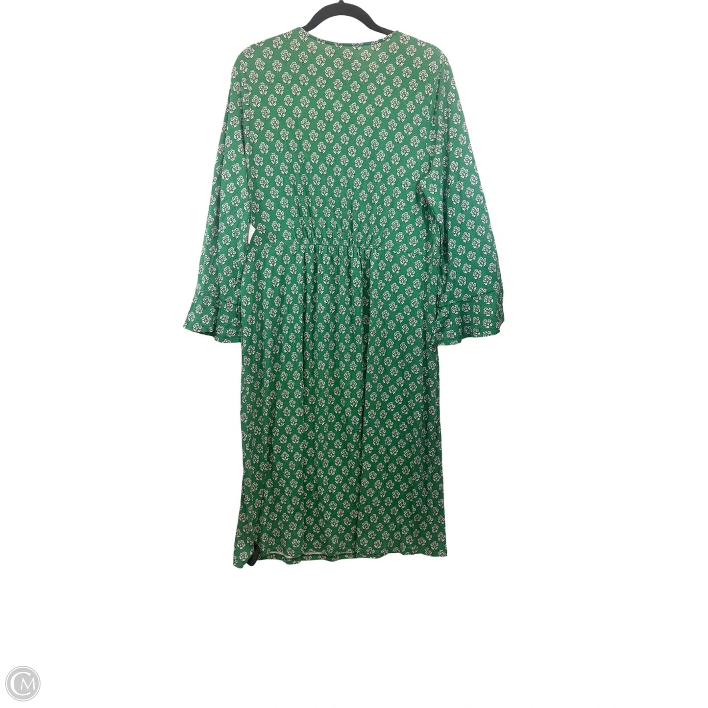 Dress Casual Maxi By Boden In Green & White, Size: Xl