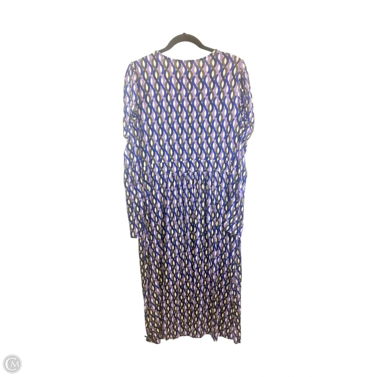 Dress Casual Midi By Boden In Blue & Purple, Size: Xl