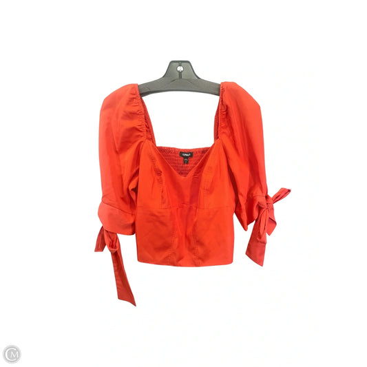 Top Short Sleeve By Express In Orange, Size: M