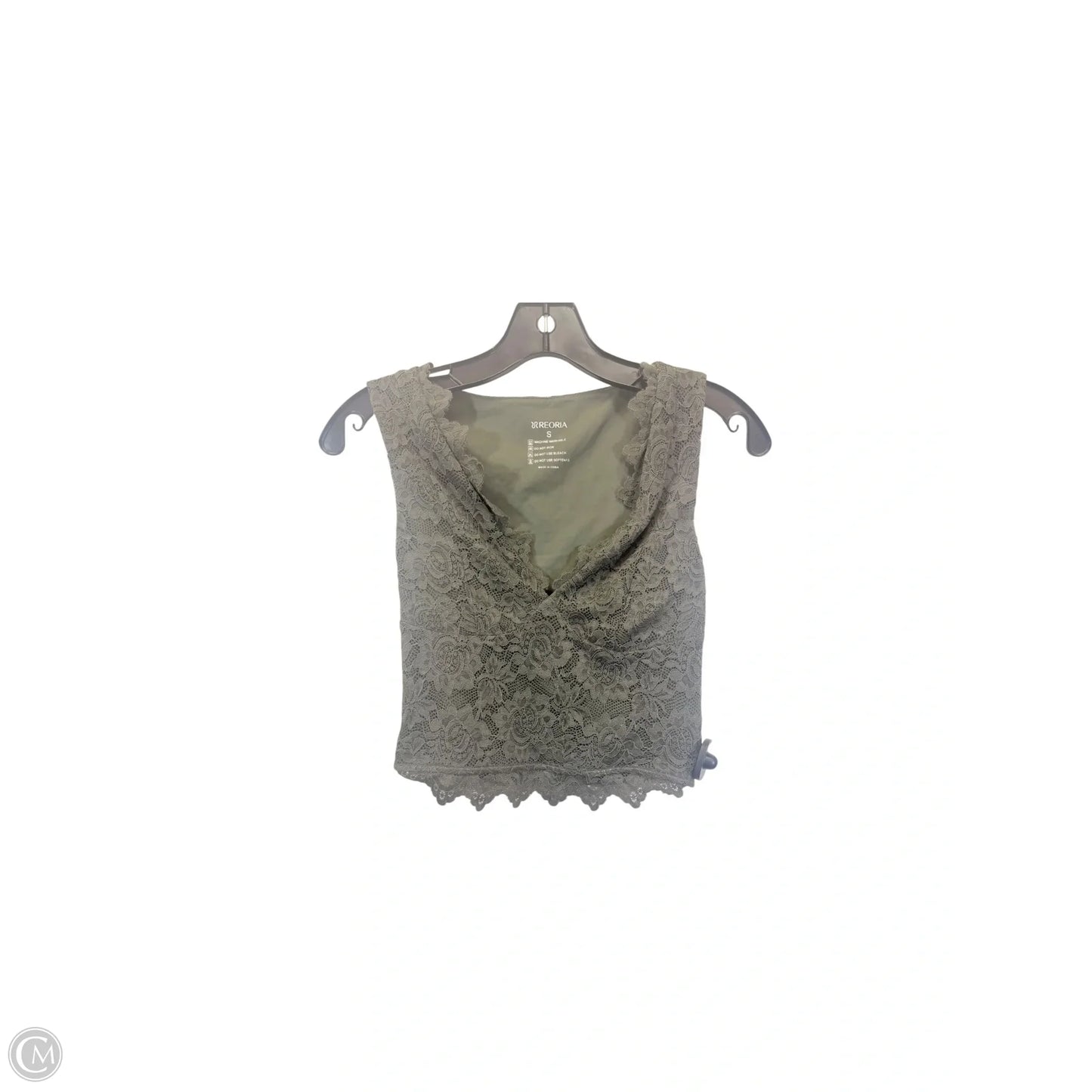 Top Sleeveless By Reoria In Green, Size: S
