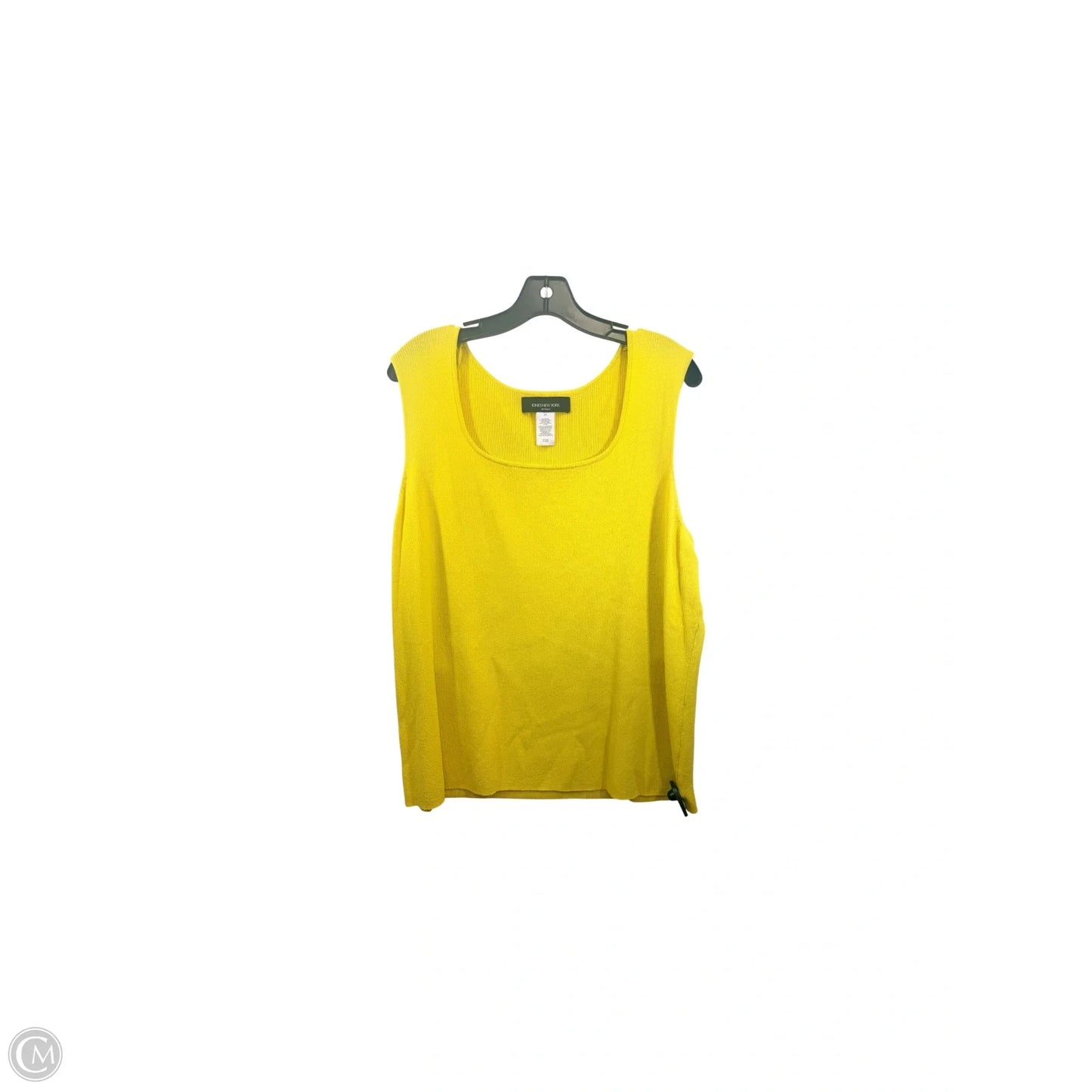 Top Sleeveless By Jones New York In Yellow, Size: 2x