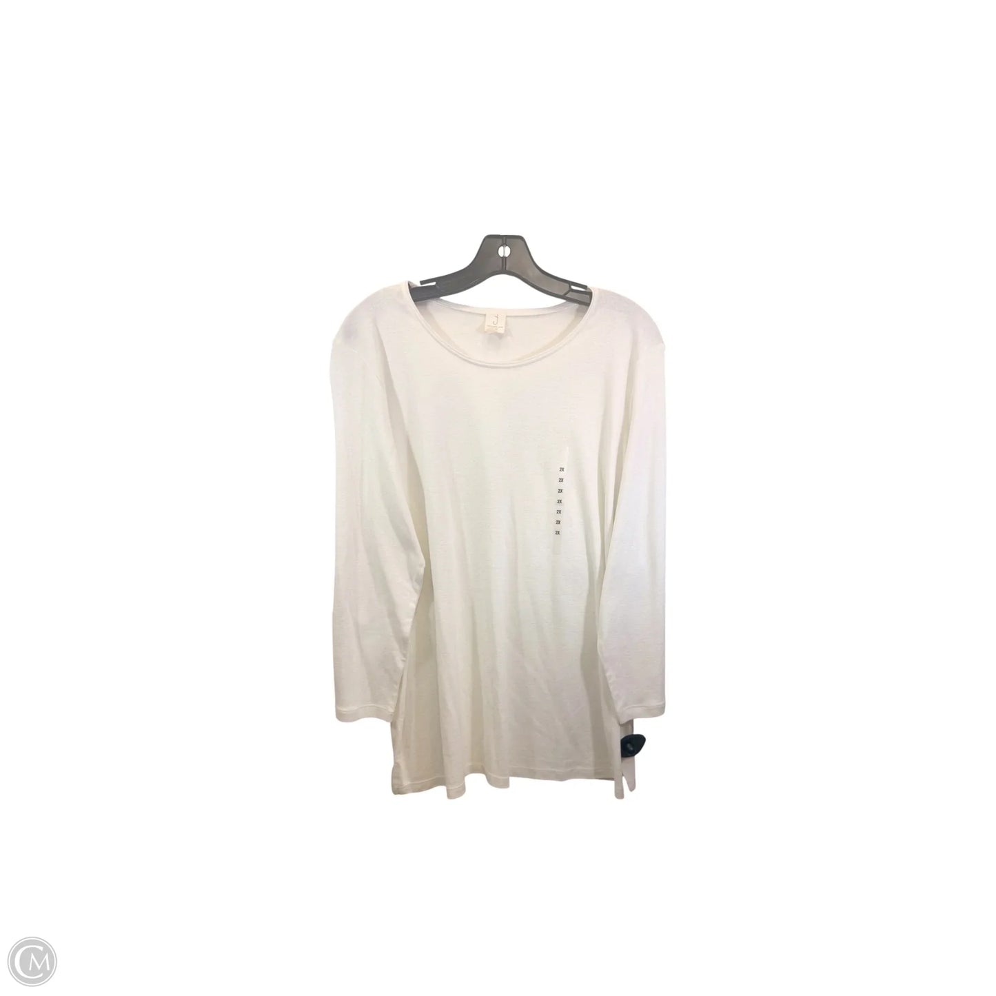 Top 3/4 Sleeve Basic By Jones New York In Ivory, Size: 2x