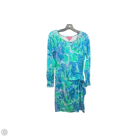 Dress Designer By Lilly Pulitzer In Blue & Green, Size: Xs