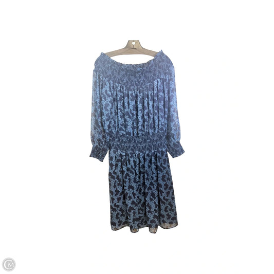 Dress Casual Midi By Michael By Michael Kors In Blue & Gold, Size: L