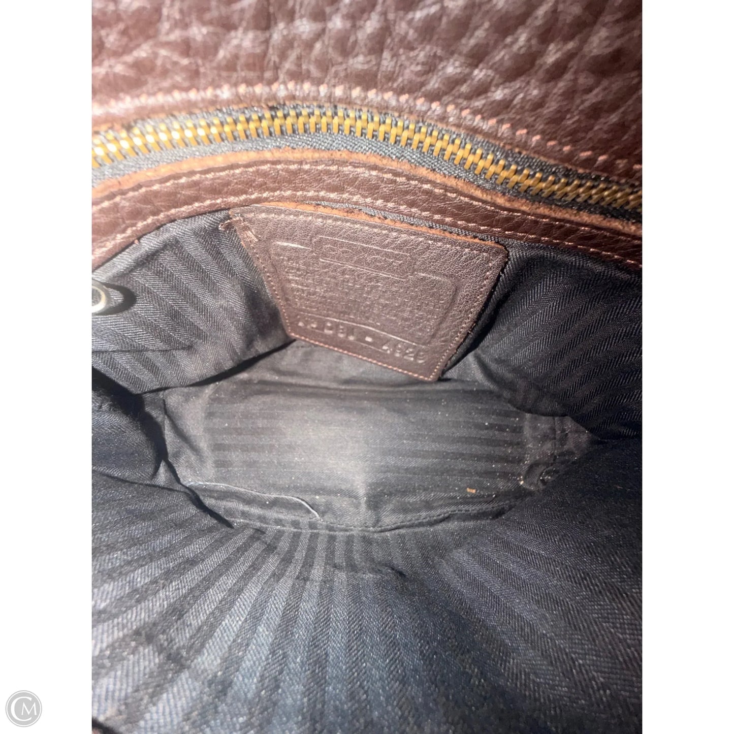 Handbag Leather By Coach, Size: Small