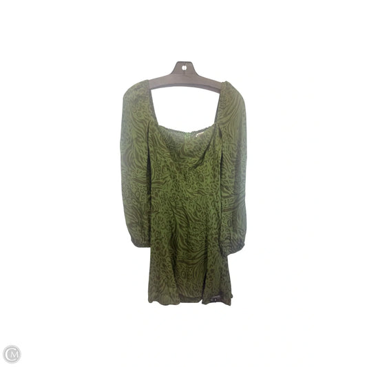 Dress Casual Midi By Reformation In Black & Green, Size: 4