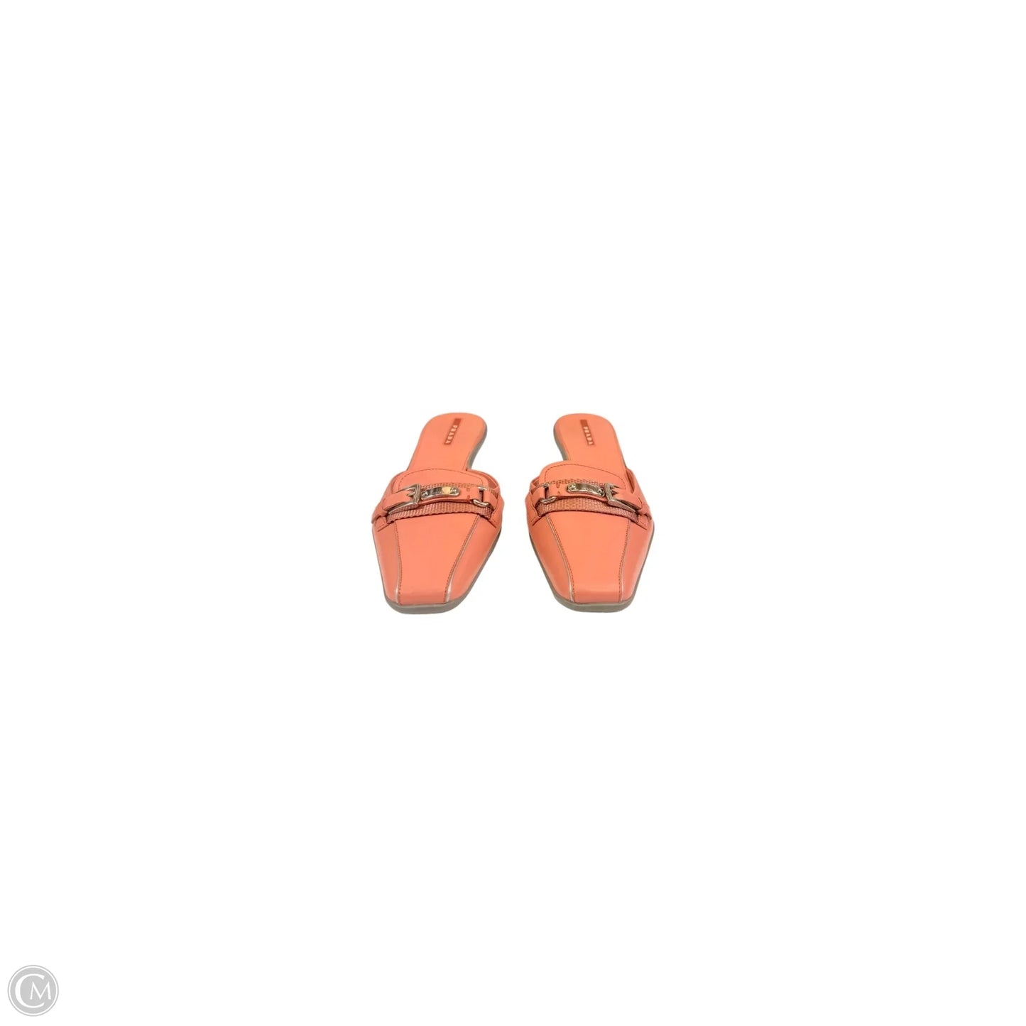 Shoes Luxury Designer By Prada In Peach, Size: 7