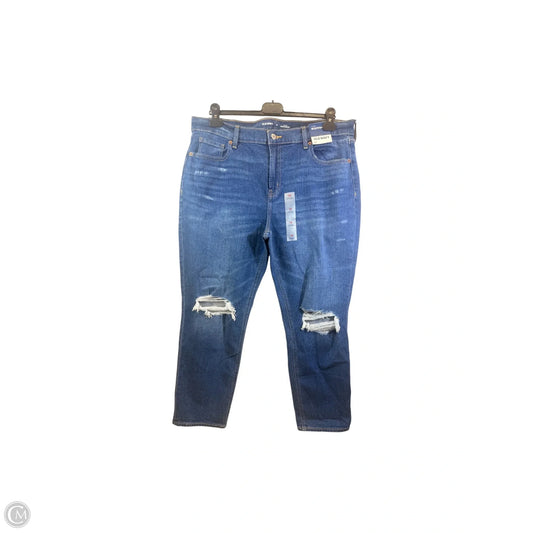 Jeans Straight By Old Navy In Blue Denim, Size: 14