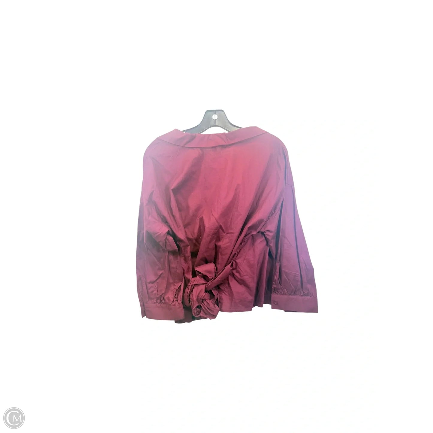Top Long Sleeve By Haute Monde In Maroon, Size: 1x