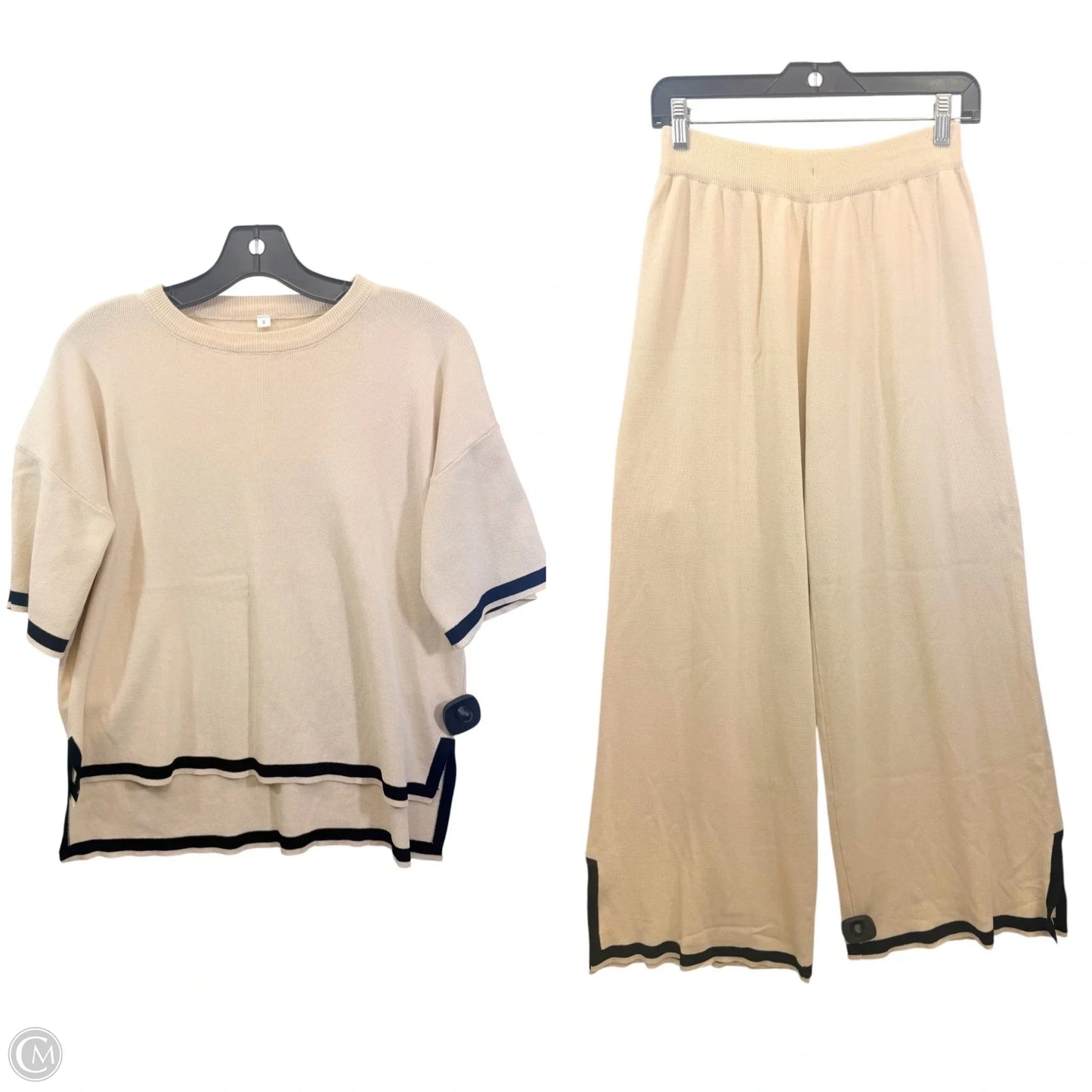 Pants Set 2pc By In Black & Tan, Size: S