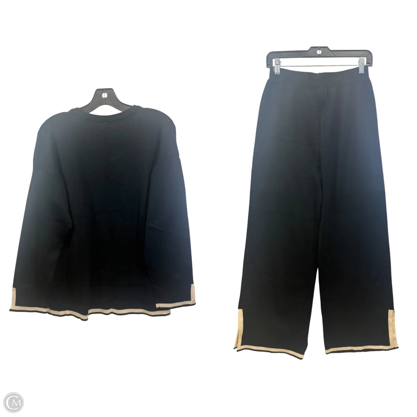Pants Set 2pc By In Black & Tan, Size: S