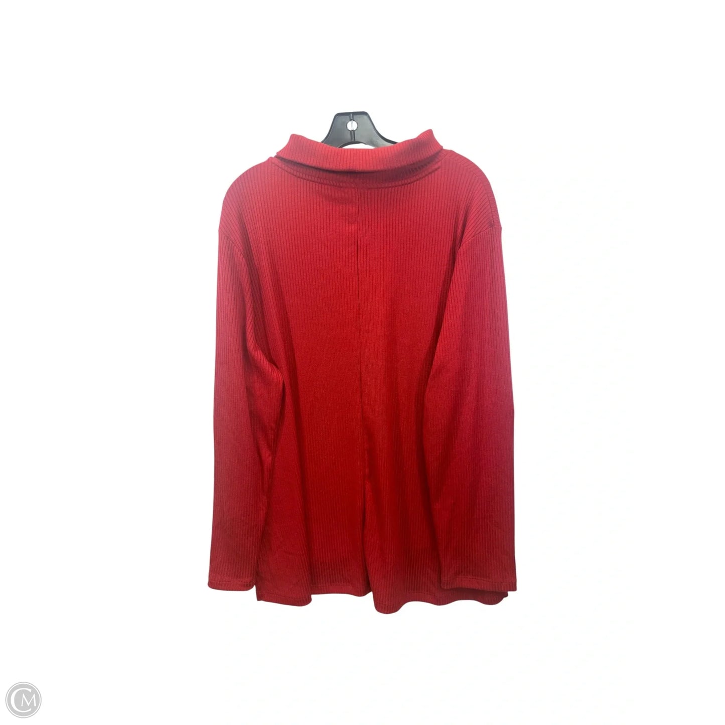 Top Long Sleeve By Ava & Viv In Red, Size: 1x