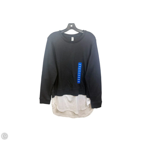 Sweatshirt Crewneck By Adidas In Black & White, Size: L