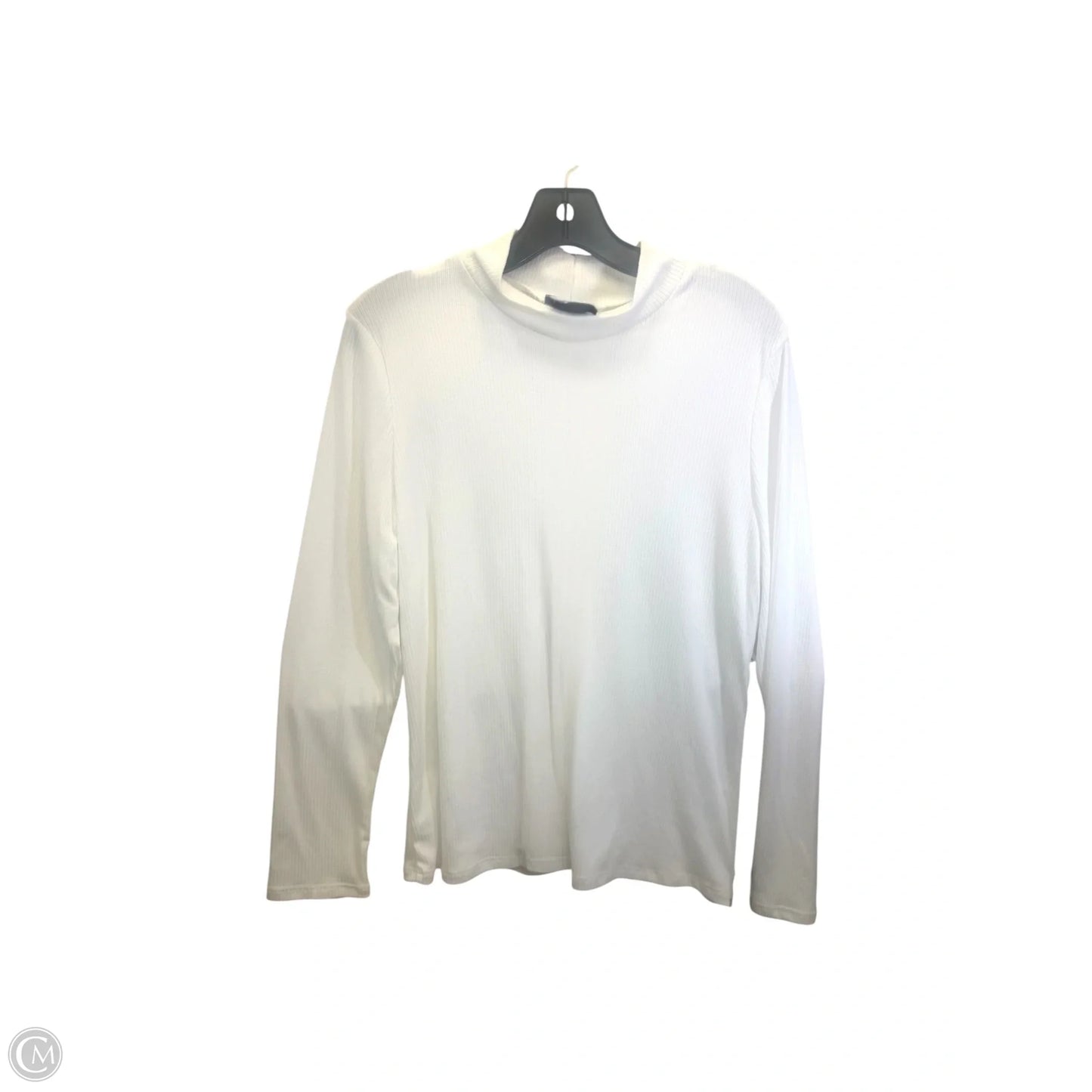 Top Long Sleeve By Express In White, Size: L