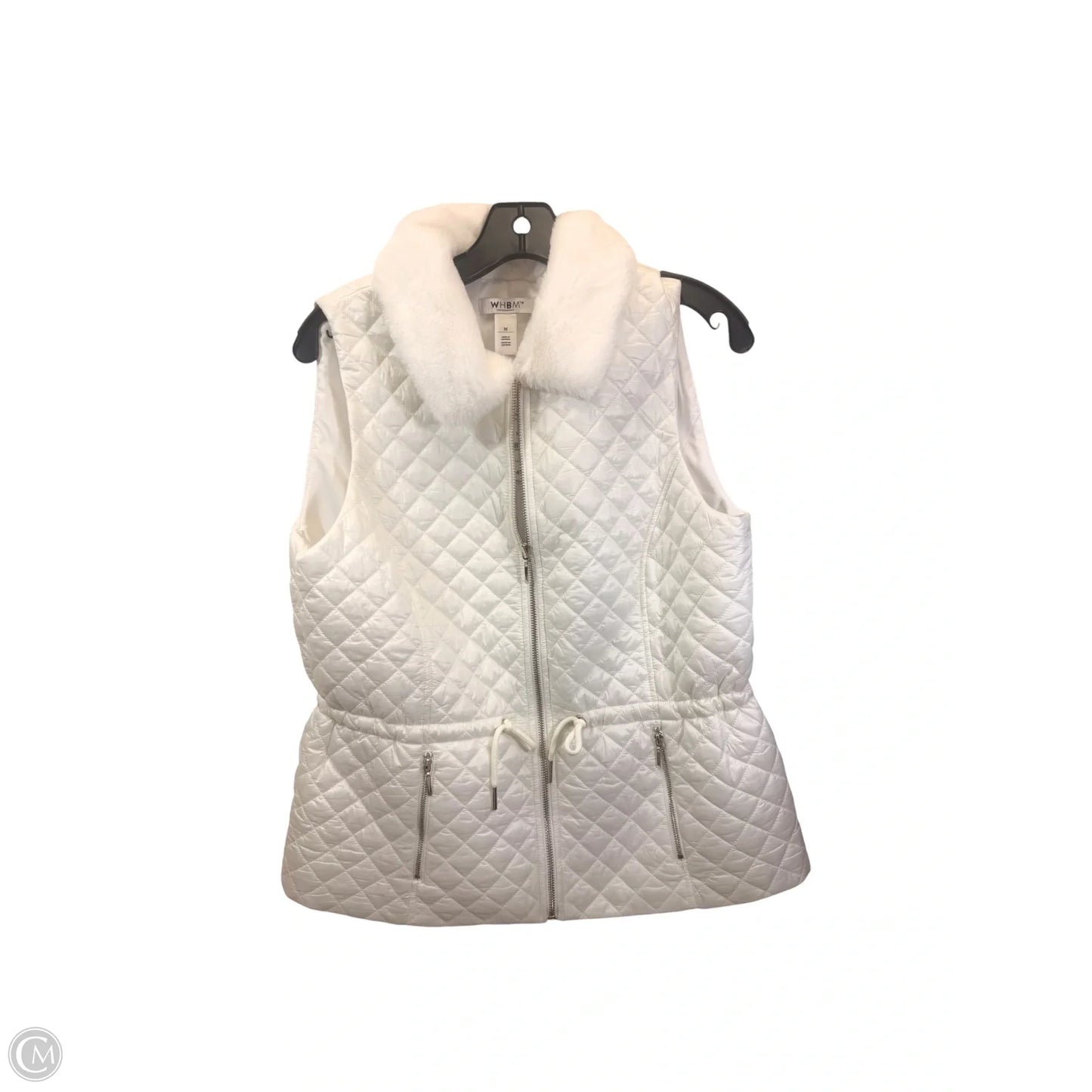 Vest Puffer & Quilted By White House Black Market In White, Size: M