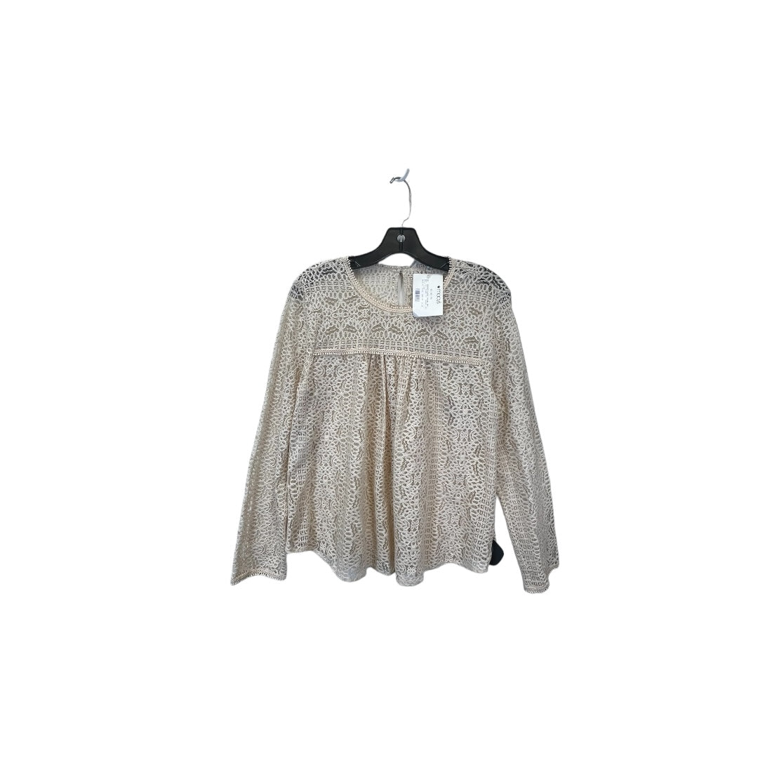 Tan Top Long Sleeve Rachel Zoe, Size M