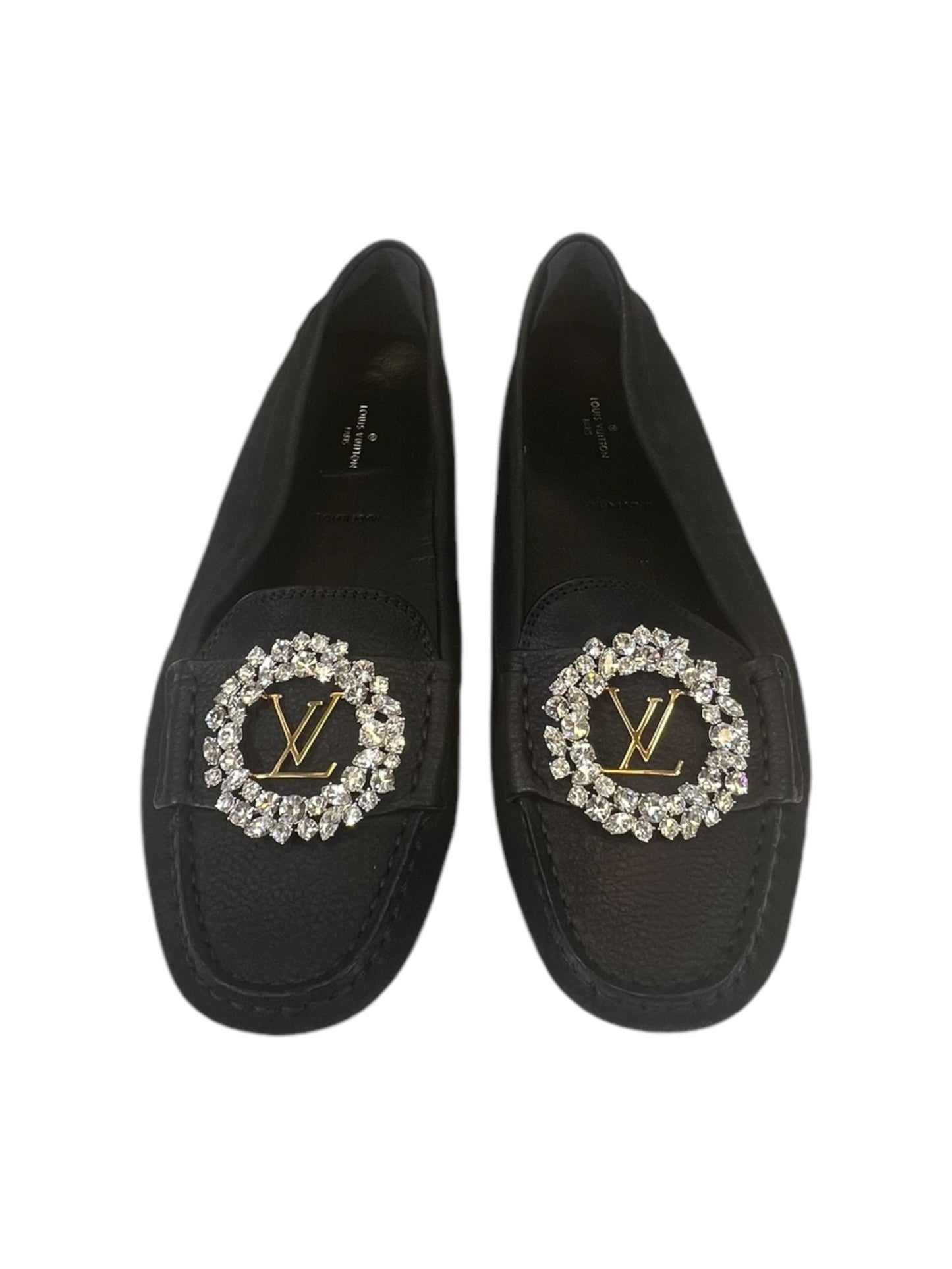 Shoes Luxury Designer By Louis Vuitton In Black & White, Size: 7.5