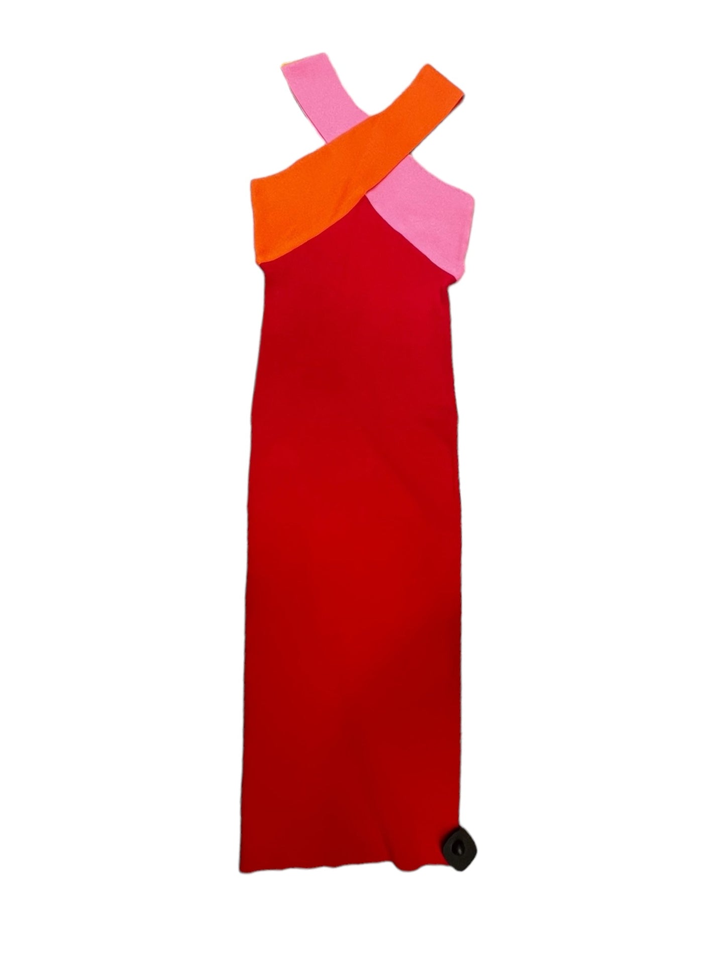 Orange & Pink Dress Designer Cma, Size Xs
