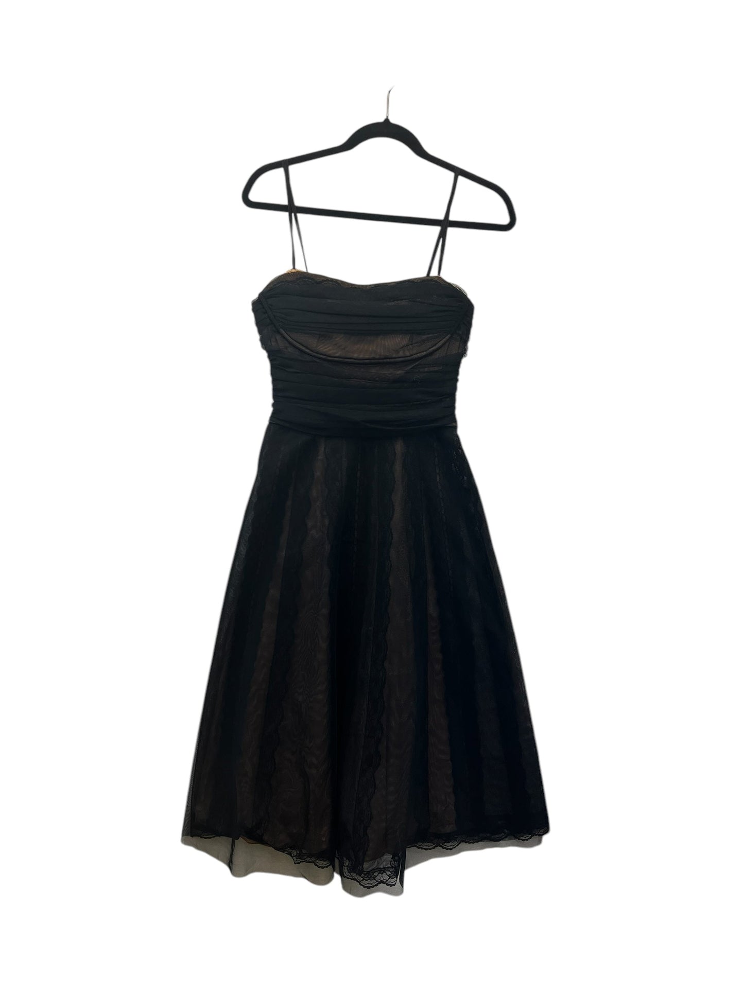 Dress Party Midi By Bcbgmaxazria In Black, Size: 6