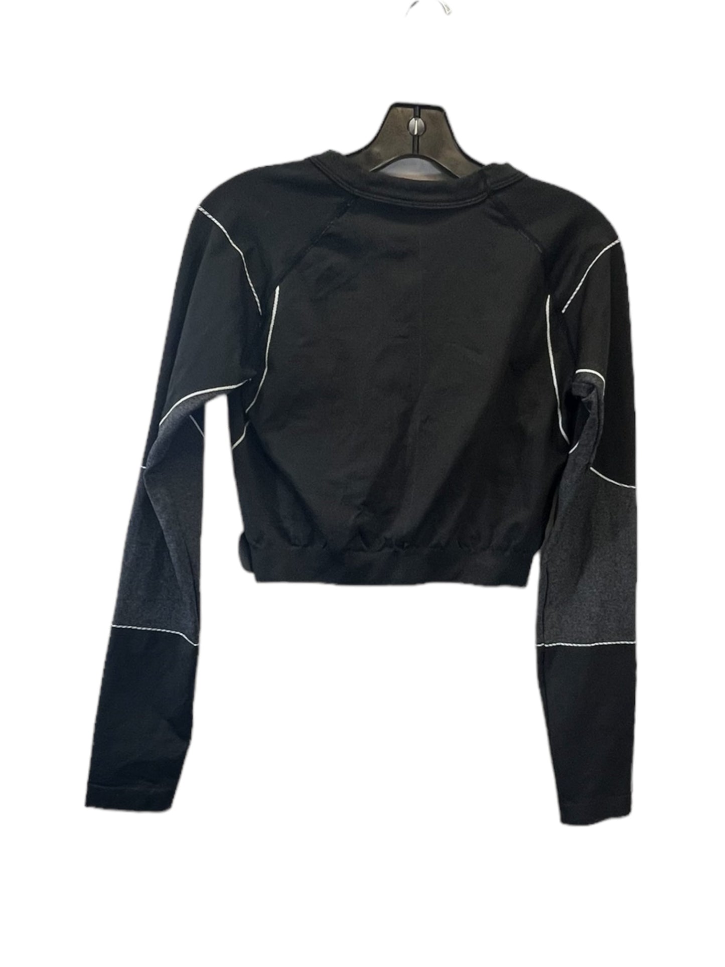 Athletic Top Long Sleeve Crewneck By Clothes Mentor In Black & Grey, Size: L