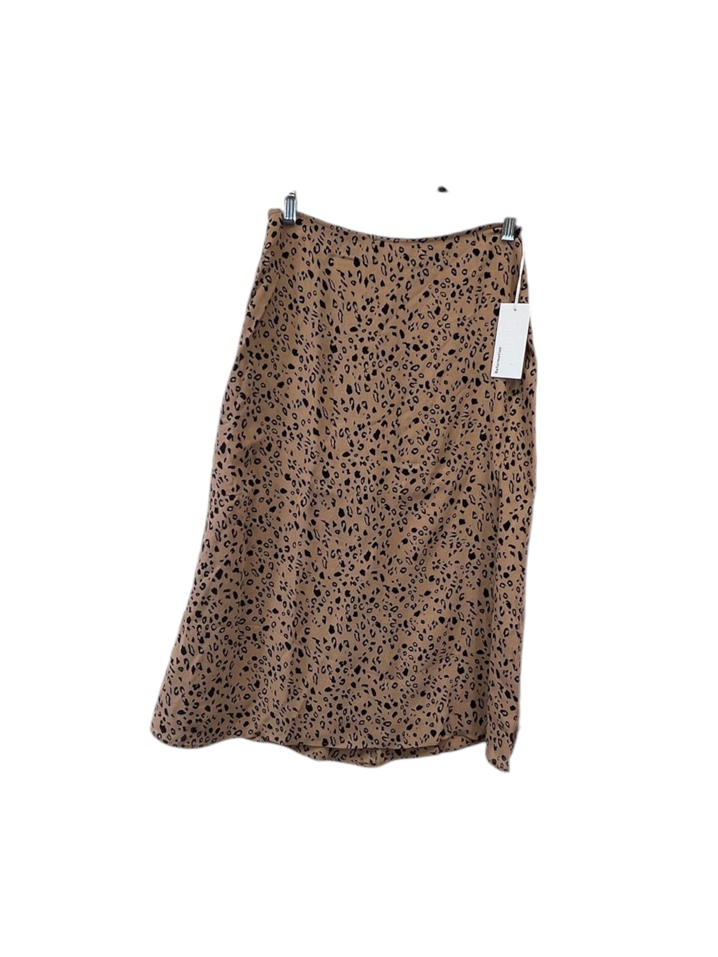 Skirt Designer By Reformation In Animal Print, Size: 6