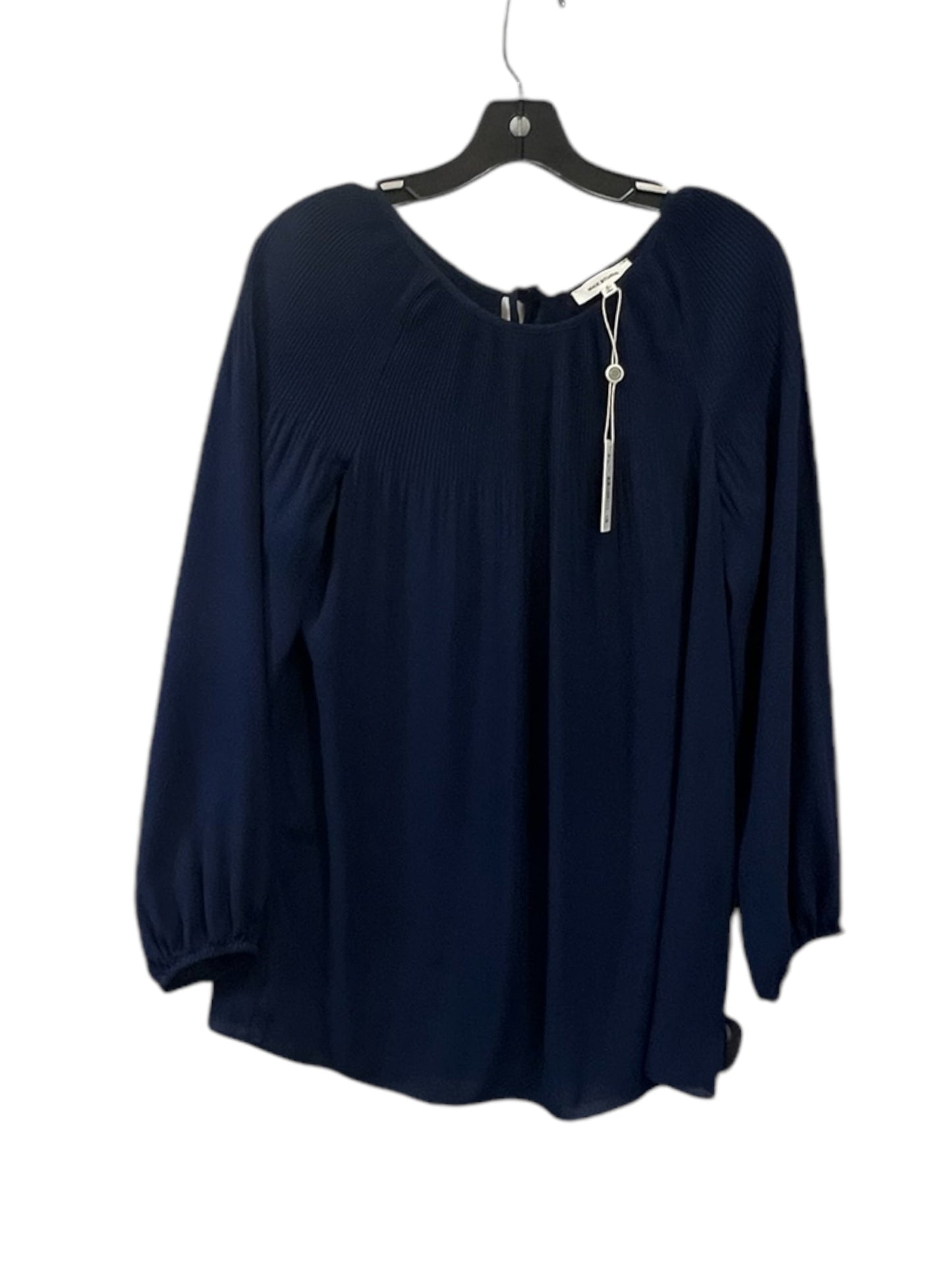 Top Long Sleeve By Max Studio In Navy, Size: S