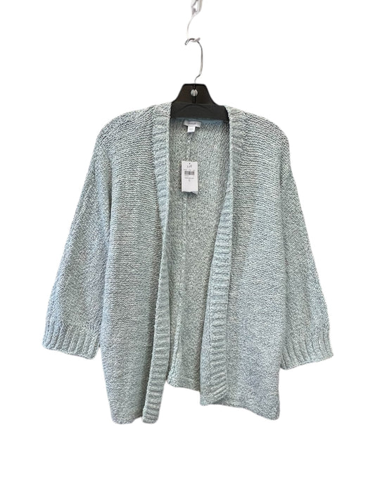 Sweater Cardigan By Pure Jill In Green & White, Size: S