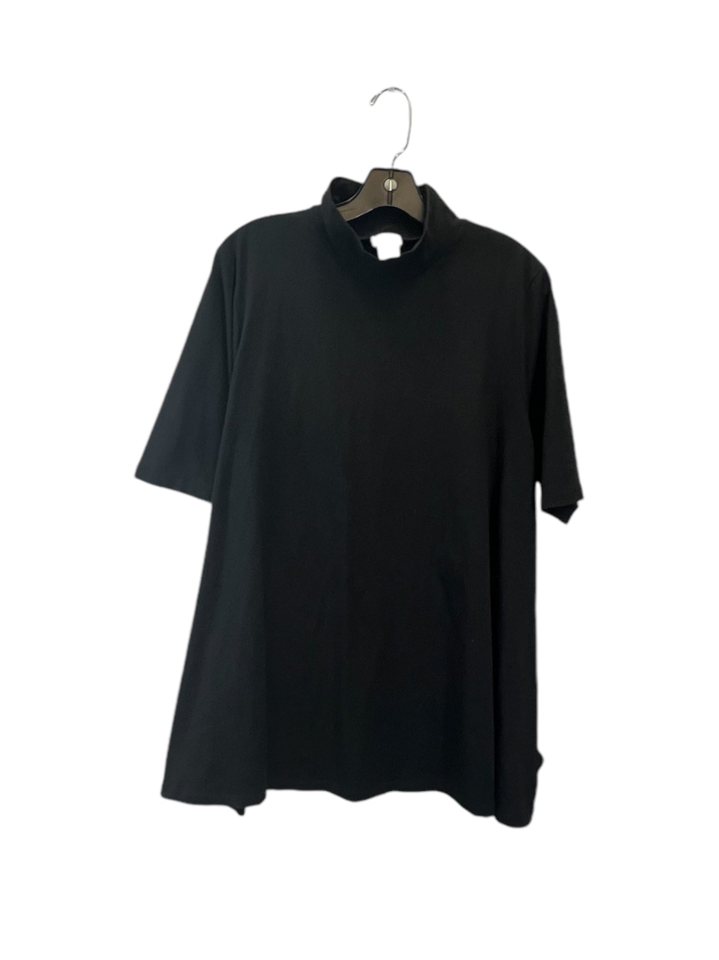 Top Short Sleeve By Chicos In Black, Size: Xl