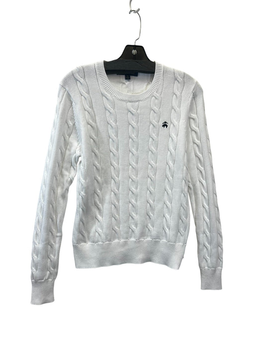 Sweater By Brooks Brothers In White, Size: M