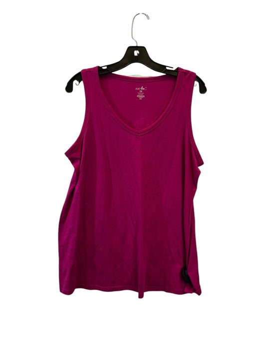 Top Sleeveless Basic By Just Be In Pink, Size: 1x