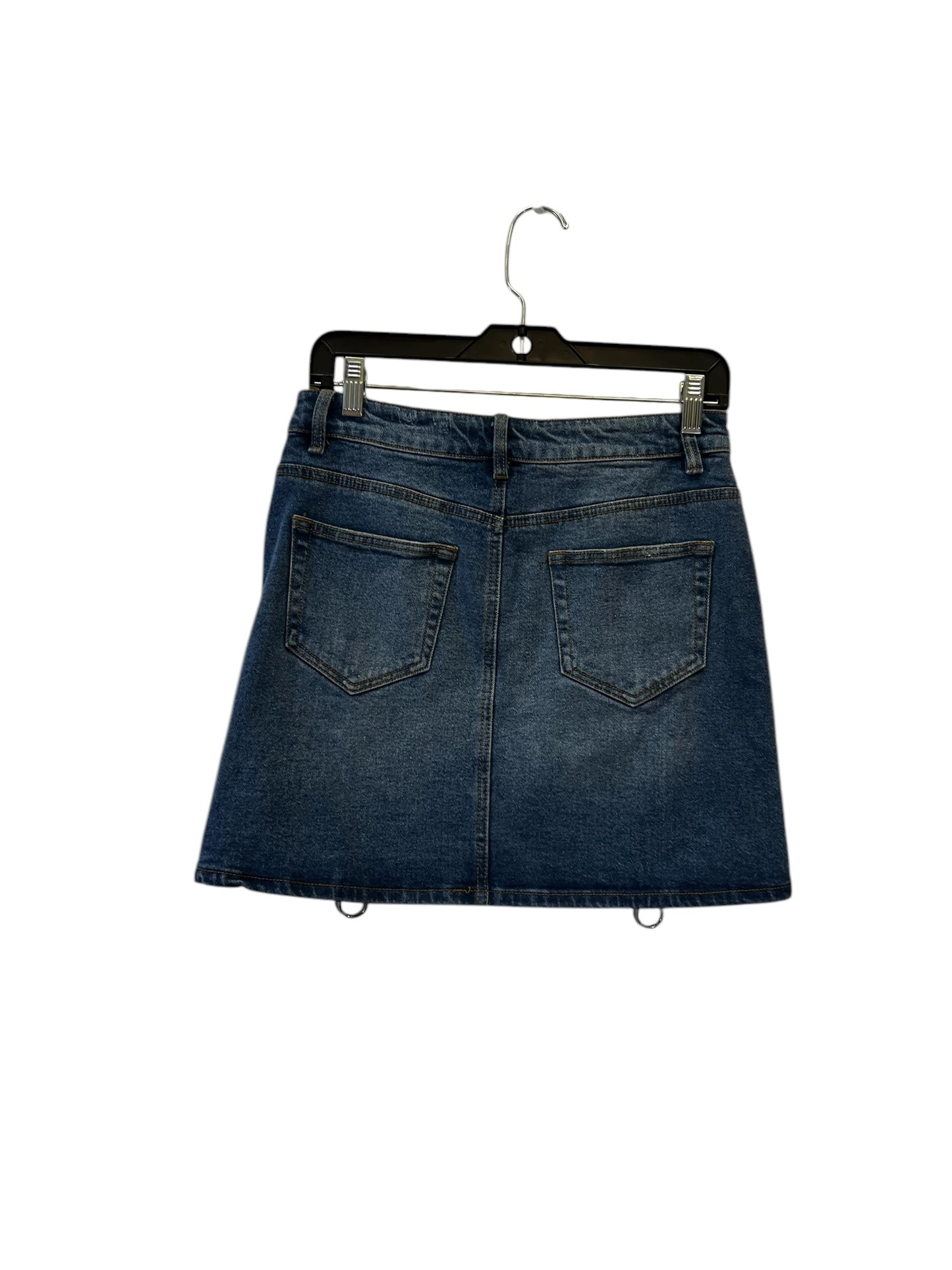 Skirt Mini & Short By Signature Collection In Blue Denim, Size: M