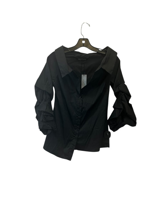 Top Long Sleeve By Zara Women In Black, Size: Xs