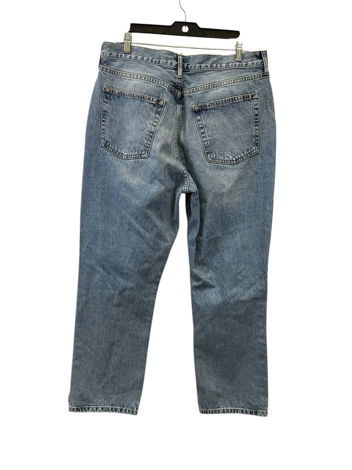 Jeans Straight By Top Shop In Blue Denim, Size: 12