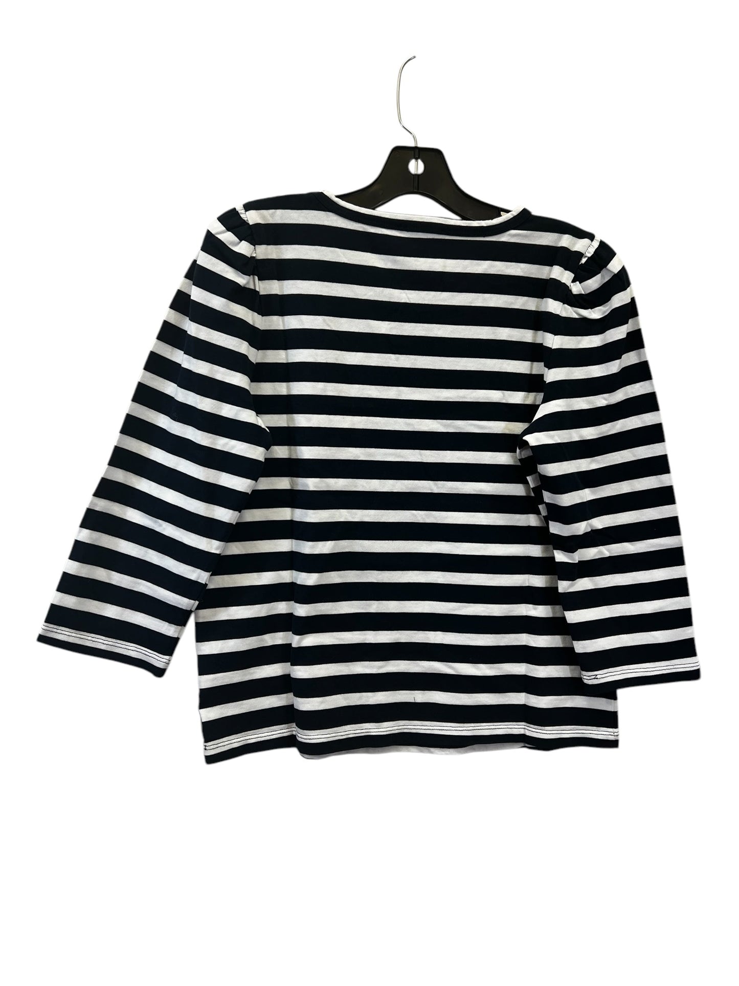 Top 3/4 Sleeve By J. Crew In Striped Pattern, Size: S