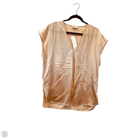 Top Short Sleeve Designer By Vince In Peach, Size: M
