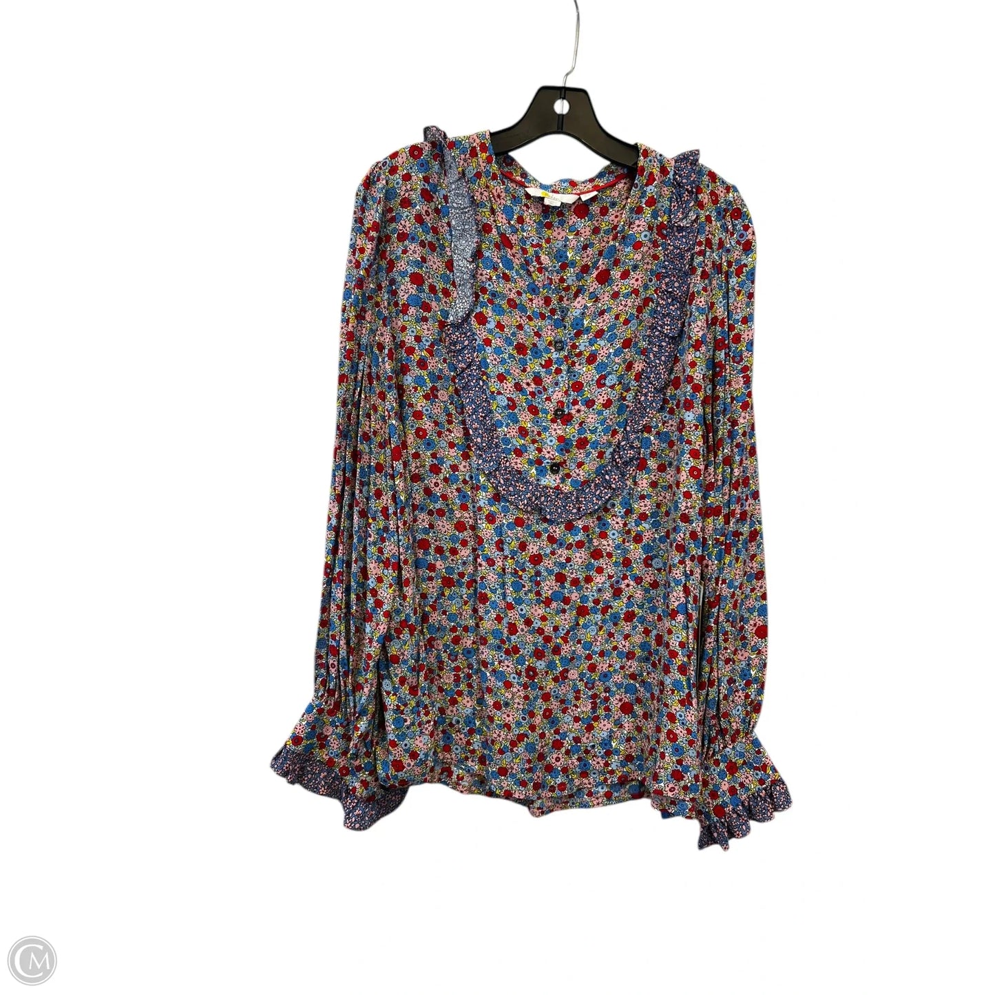 Top Long Sleeve Designer By Boden In Floral Print, Size: 16