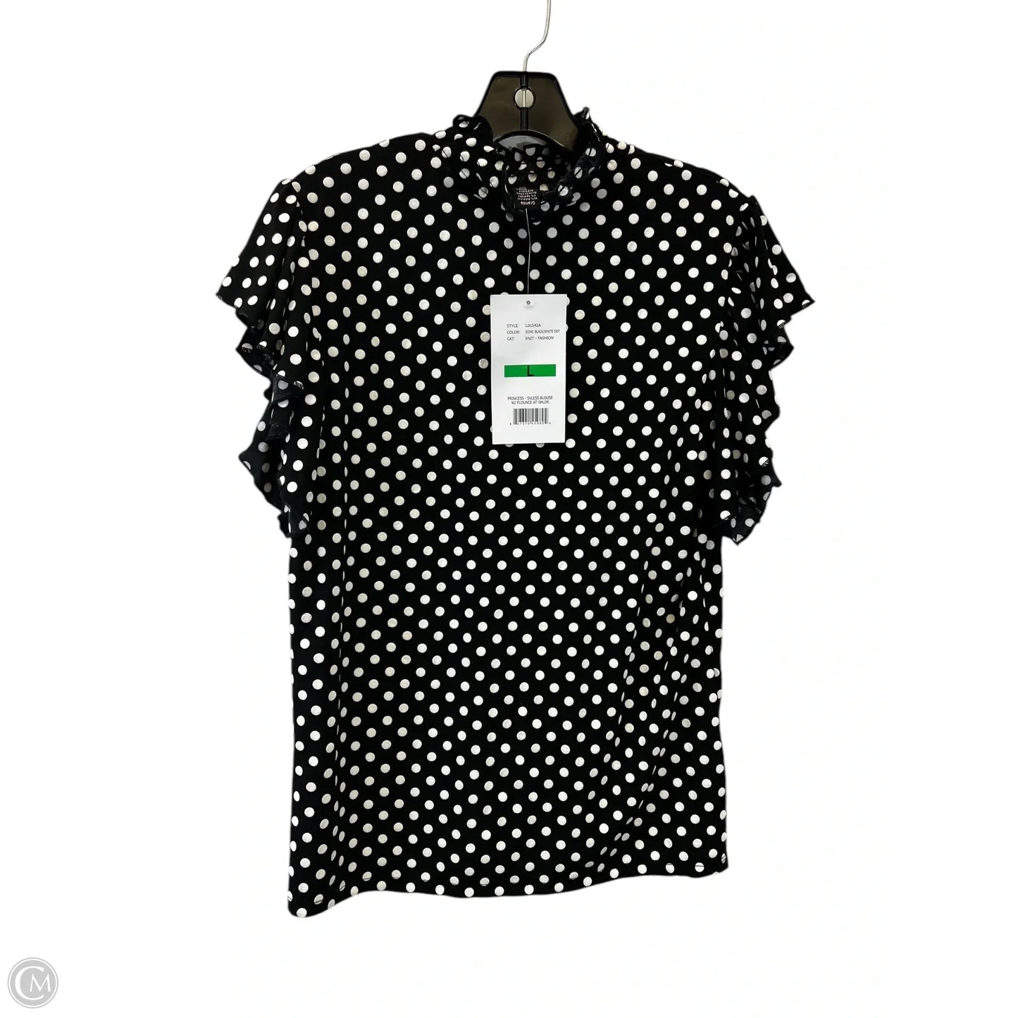 Top Short Sleeve By By Design In Polkadot Pattern, Size: L