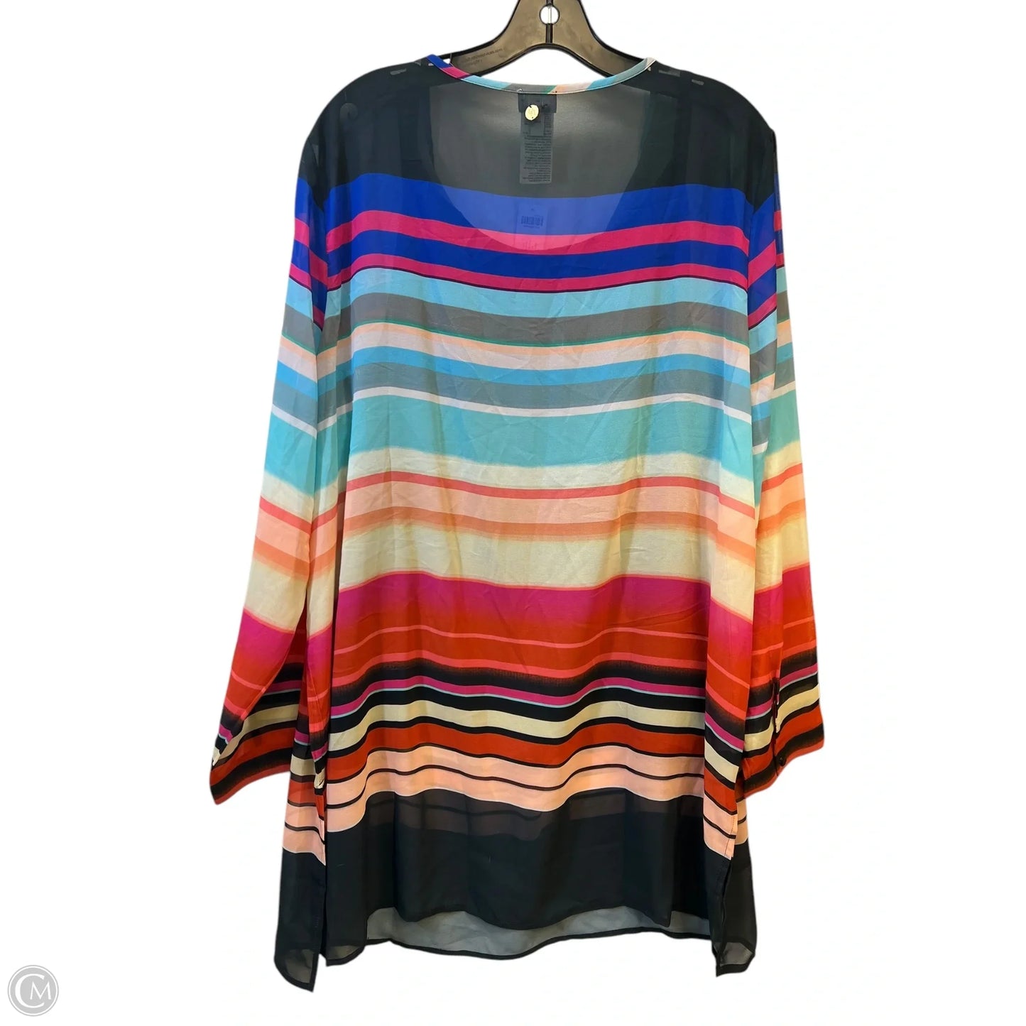 Top 2pc Long Sleeve By Chicos In Multi-colored, Size: Xl