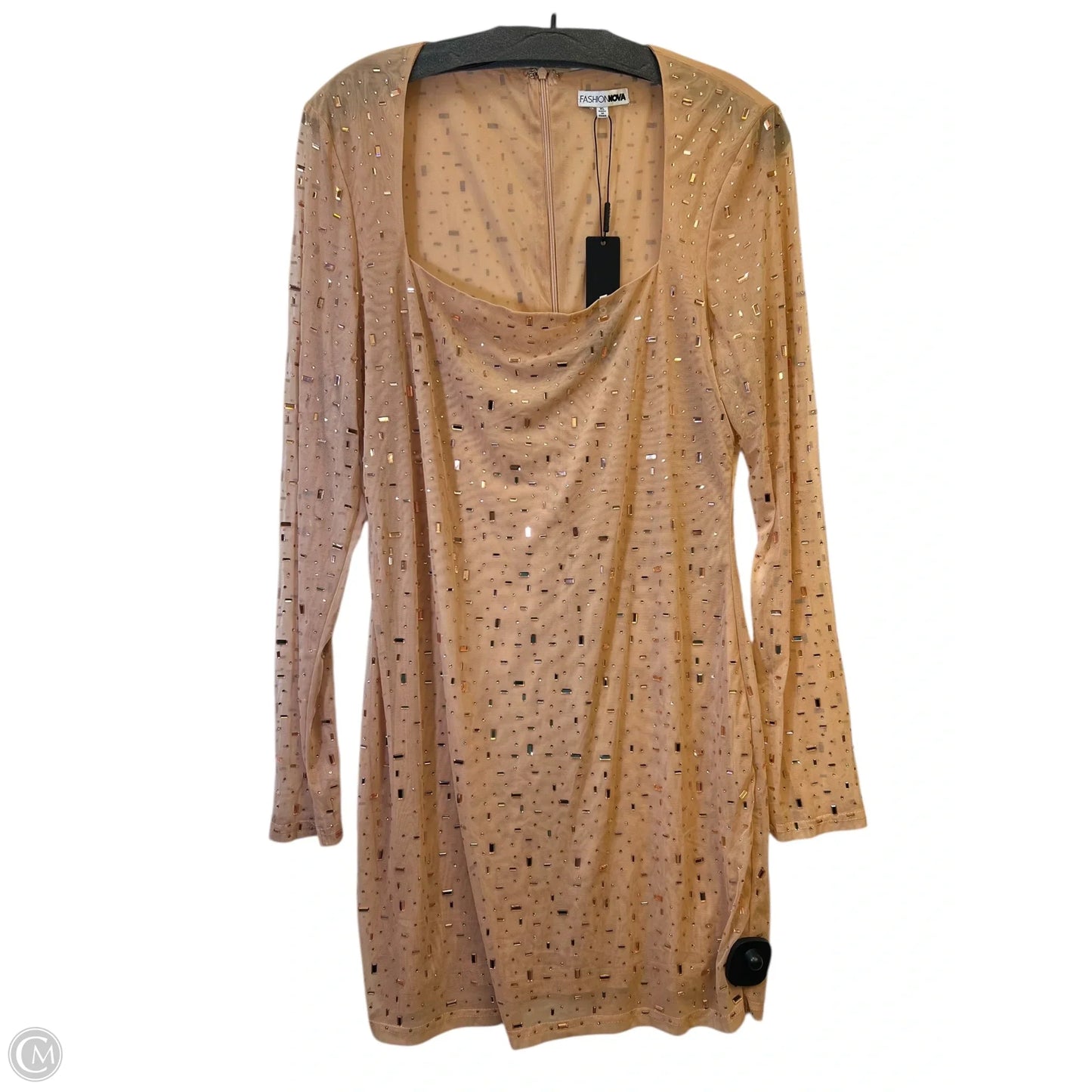 Dress Party Short By Fashion Nova In Peach, Size: Xl