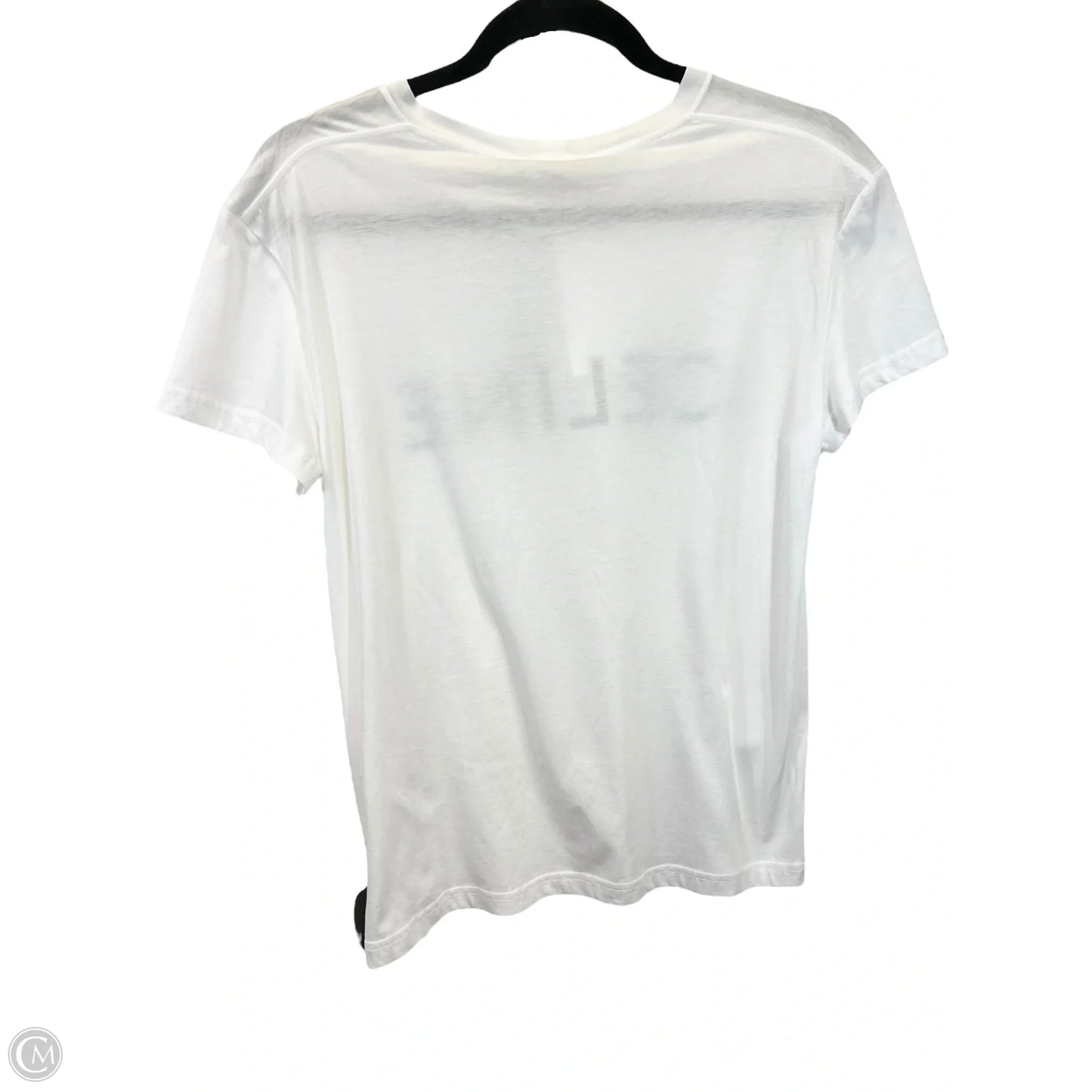 Top Short Sleeve Luxury Designer By Celine In White, Size: M