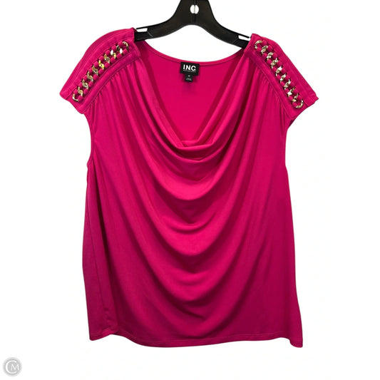Top Short Sleeve By Inc In Pink, Size: Xl