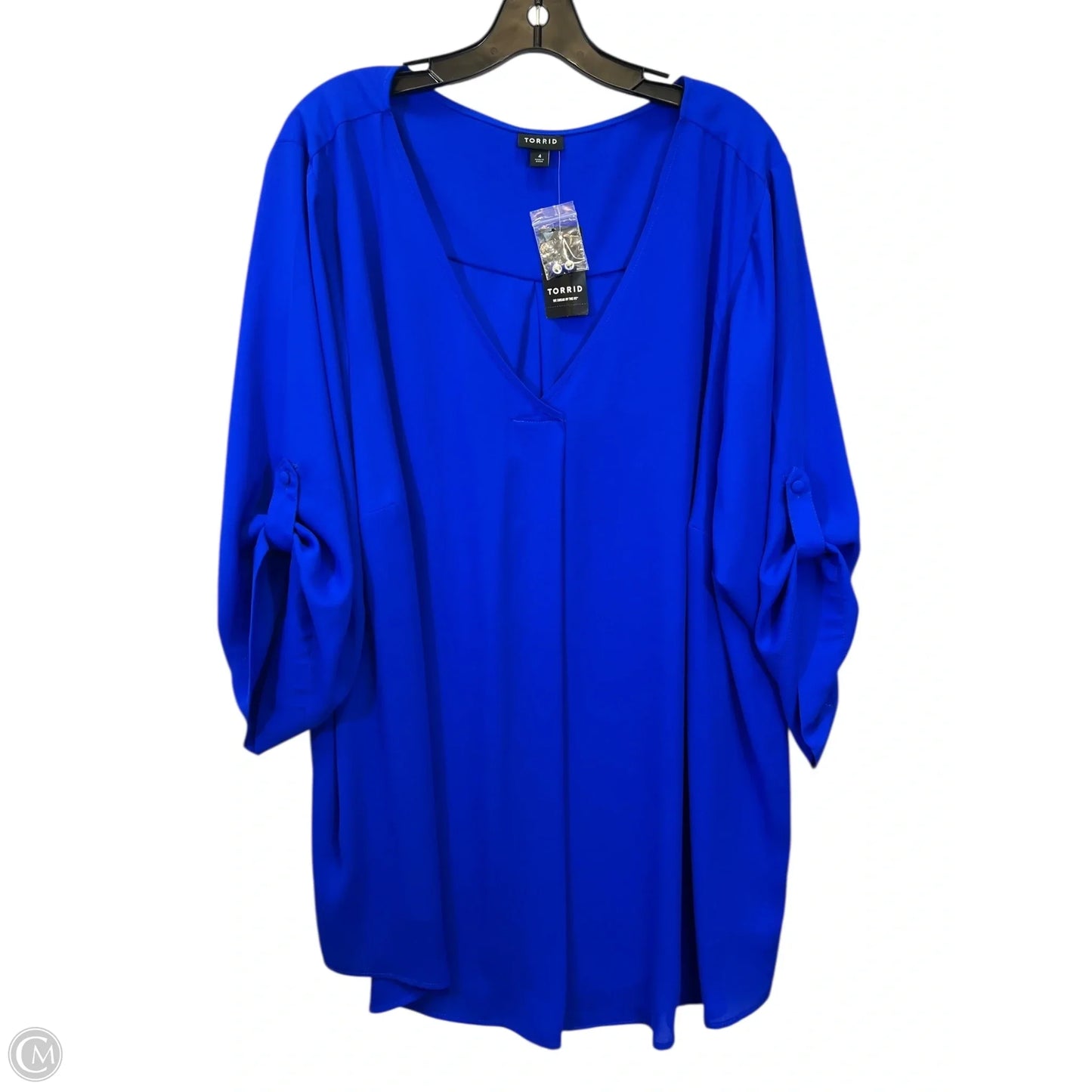 Top Short Sleeve By Torrid In Blue, Size: 4x