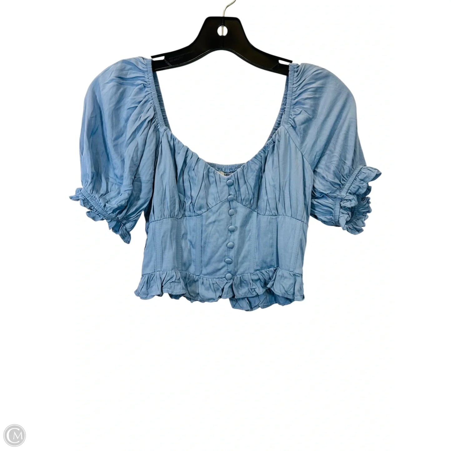 Top Short Sleeve By Urban Outfitters In Blue, Size: Xs
