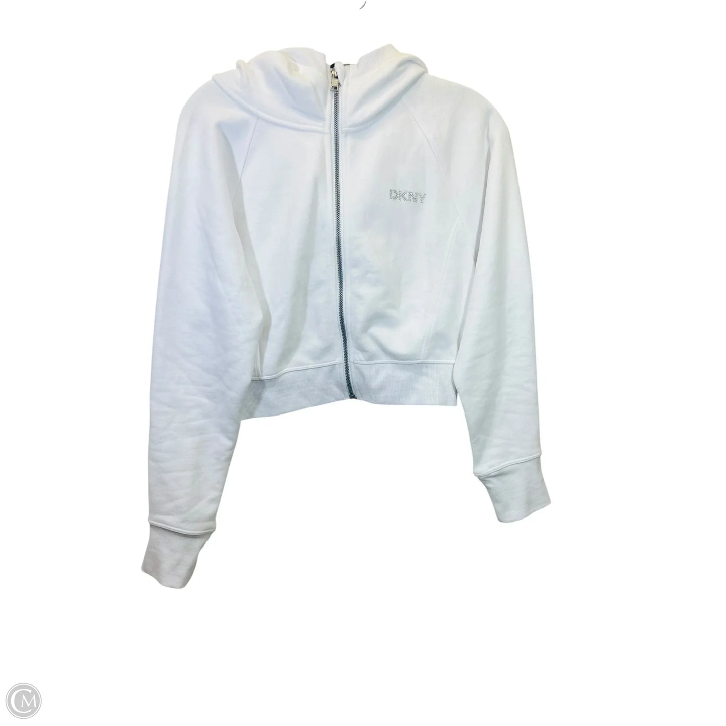 Sweatshirt Hoodie By Dkny In White, Size: S