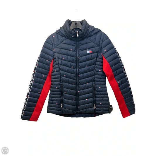 Jacket Puffer & Quilted By Tommy Hilfiger In Blue & Red & White, Size: Xs