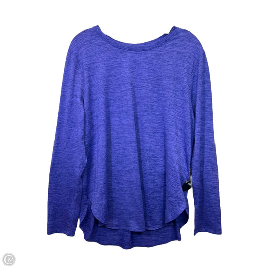 Top Long Sleeve By Skechers In Purple, Size: L