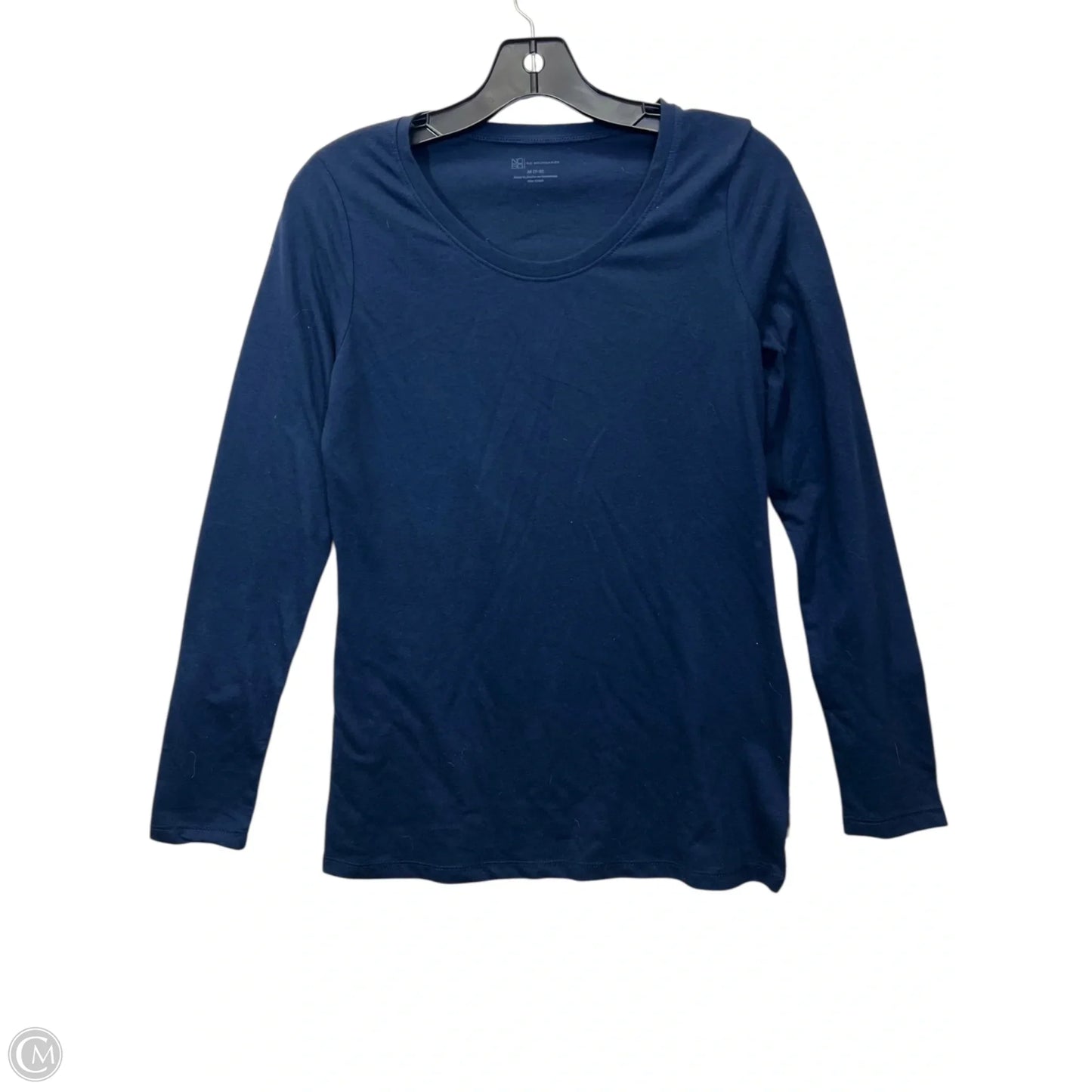 Top Long Sleeve Basic By No Boundaries In Navy, Size: M